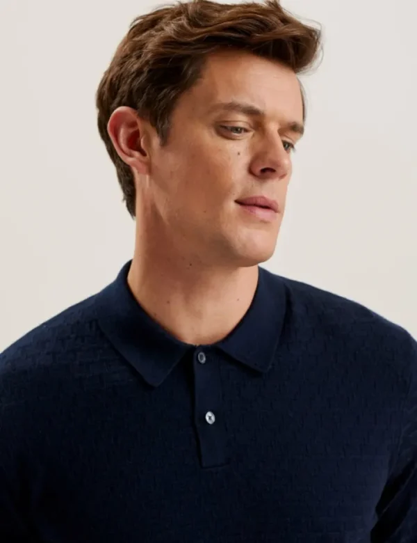 Morar T Knit Long Sleeve Polo Top<Ted Baker Discount