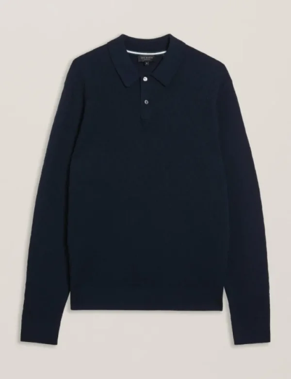 Morar T Knit Long Sleeve Polo Top<Ted Baker Discount