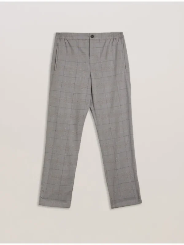 Nicolo Checked Elastic Waist Tailored Trousers<Ted Baker Flash Sale