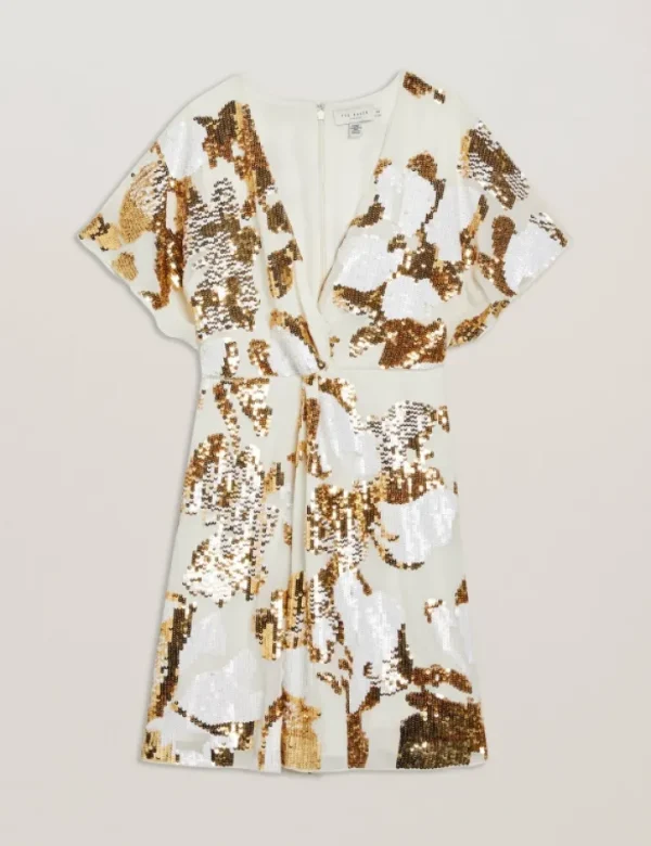 Noosh Knot Front V-Neck Sequin Mini Dress<Ted Baker Best Sale