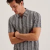 Octon Geo Stripe Zip Neck Polo Shirt<Ted Baker Cheap