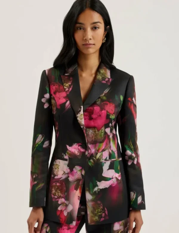 Okuni Fitted Floral Print Tailored Jacket<Ted Baker Fashion