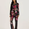 Okunit Tapered Leg Floral Print Tailored Trousers<Ted Baker Best