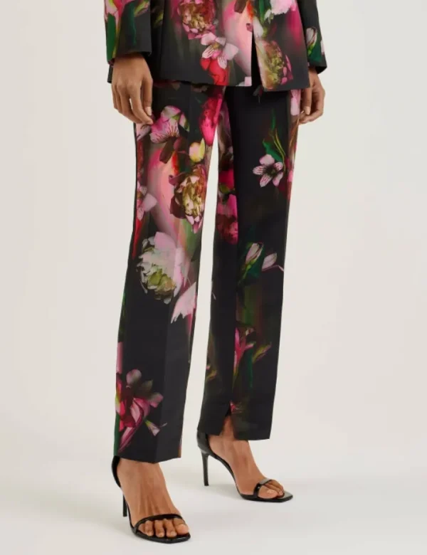 Okunit Tapered Leg Floral Print Tailored Trousers<Ted Baker Best