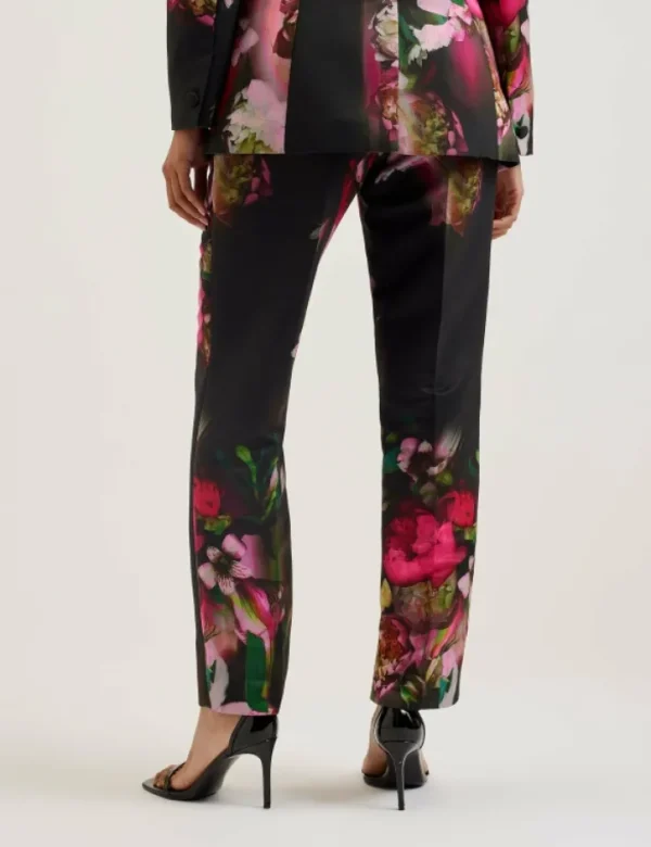 Okunit Tapered Leg Floral Print Tailored Trousers<Ted Baker Best