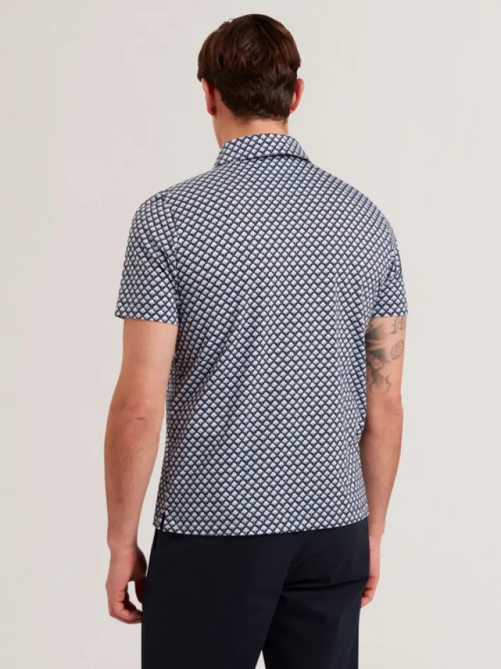 ounslo__short_sleeve_regu_3.webp Ounslo Short Sleeve Regular Fit Printed Zip Polo<Ted Baker Sale