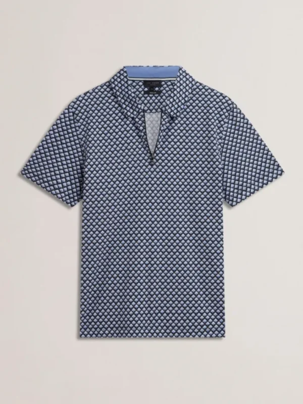 Ounslo Short Sleeve Regular Fit Printed Zip Polo<Ted Baker Sale
