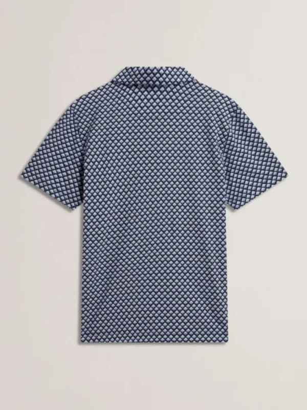 Ounslo Short Sleeve Regular Fit Printed Zip Polo<Ted Baker Sale