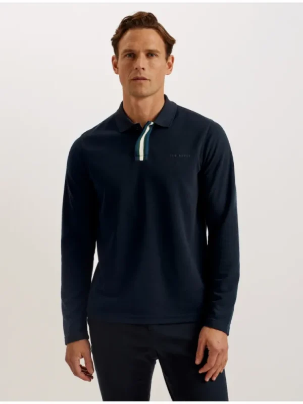 Pacto Branded Long Sleeve Polo Shirt<Ted Baker Store