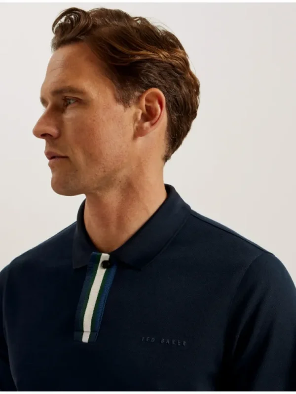 Pacto Branded Long Sleeve Polo Shirt<Ted Baker Store
