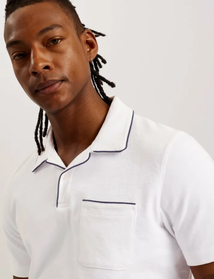 paisel_short_sleeve_regul_1.webp Paisel Short Sleeve Regular Open Collar Polo<Ted Baker Clearance