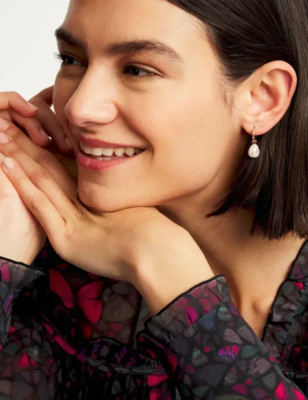 Periaa Pearl Drop Pendant Huggie Earrings<Ted Baker Hot