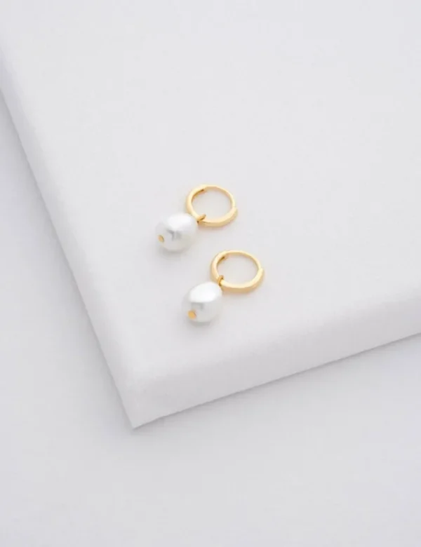 Periaa Pearl Drop Pendant Huggie Earrings<Ted Baker Hot