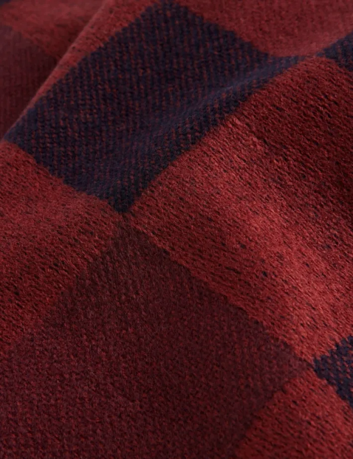 peterrr_block_check_scarf_3.webp Peterrr Block Check Scarf With Fringe Trim<Ted Baker Cheap