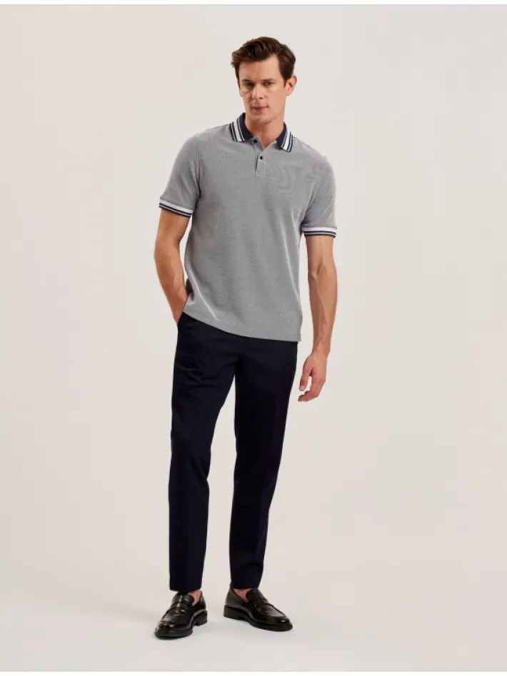 phenes_textured_cotton_st_0.webp Phenes Textured Cotton Stripe Trim Polo Shirt<Ted Baker Best