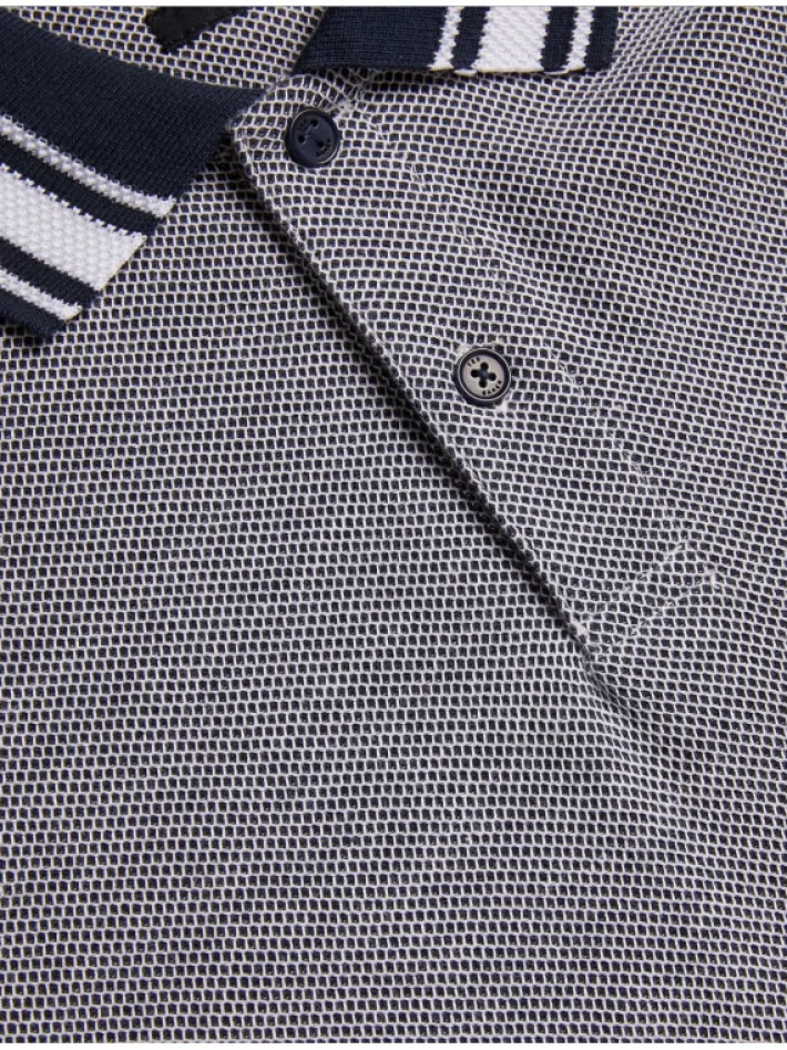 phenes_textured_cotton_st_2.webp Phenes Textured Cotton Stripe Trim Polo Shirt<Ted Baker Best