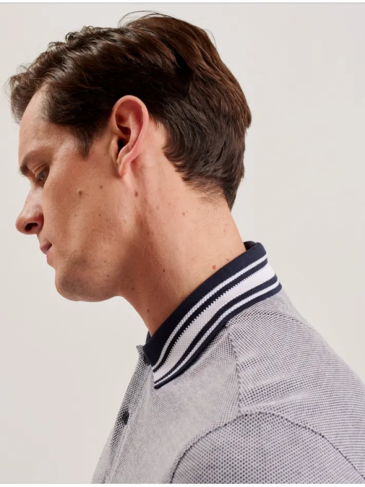 phenes_textured_cotton_st_3.webp Phenes Textured Cotton Stripe Trim Polo Shirt<Ted Baker Best