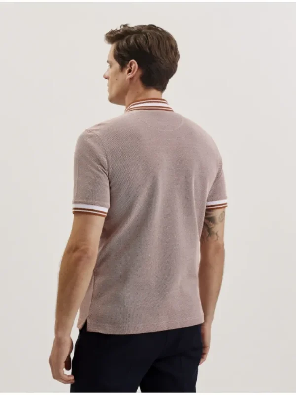 Phenes Textured Cotton Stripe Trim Polo Shirt<Ted Baker Online