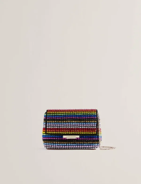 Pridela Striped Crystal Mini Cross Body Bag<Ted Baker Best