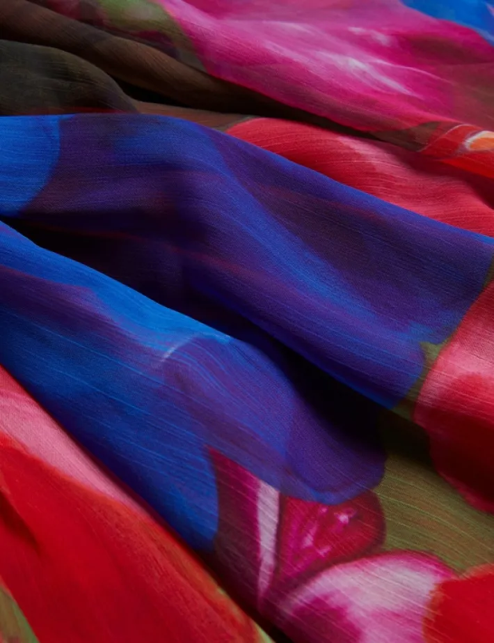 rabiusa_organza_tropical__2.webp Rabiusa Organza Tropical Bloom V-neck Maxi Dress<Ted Baker Cheap