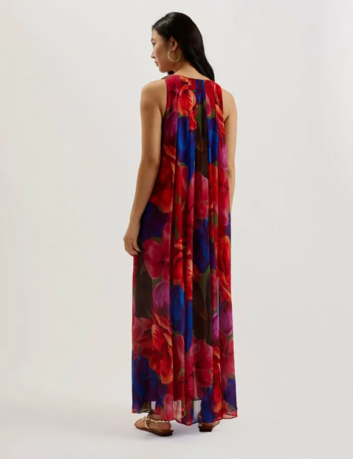 rabiusa_organza_tropical__4.webp Rabiusa Organza Tropical Bloom V-neck Maxi Dress<Ted Baker Cheap