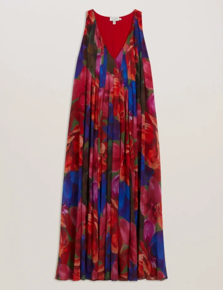 rabiusa_organza_tropical__6.webp Rabiusa Organza Tropical Bloom V-neck Maxi Dress<Ted Baker Cheap