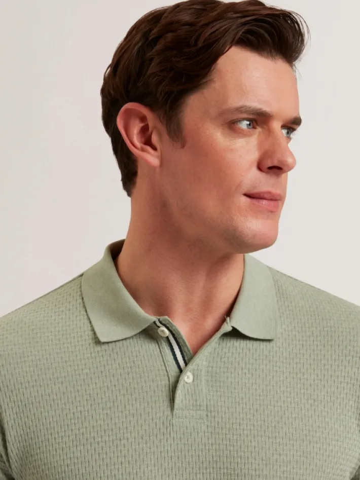 redman_short_sleeve_regul_2.webp Redman Short sleeve Regular Textured Polo<Ted Baker Best Sale