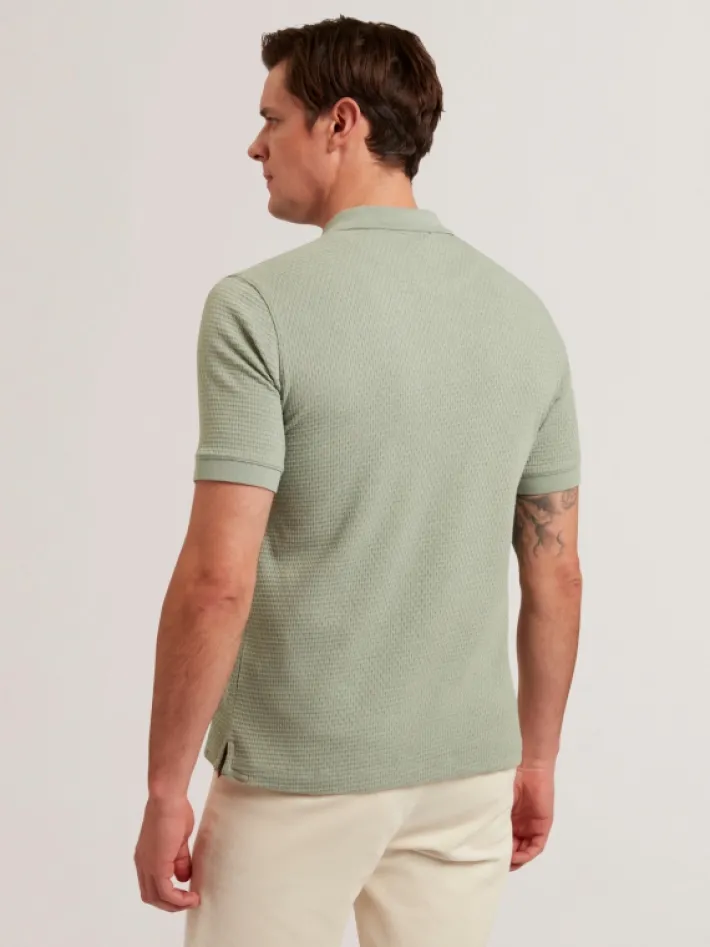 redman_short_sleeve_regul_3.webp Redman Short sleeve Regular Textured Polo<Ted Baker Best Sale
