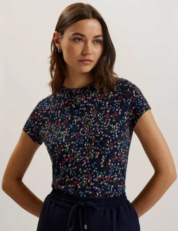 Remanaa Heart Printed Fitted Tee<Ted Baker Online