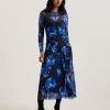 Rozeen Mesh Long Sleeve Printed Dress<Ted Baker Online