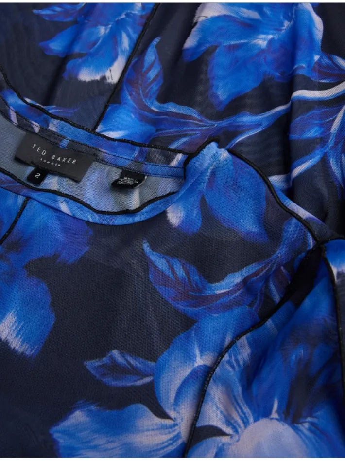 rozeen_mesh_long_sleeve_p_2.webp Rozeen Mesh Long Sleeve Printed Dress<Ted Baker Online