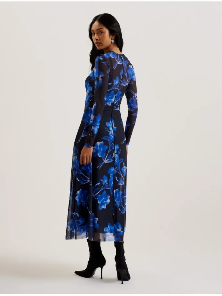 rozeen_mesh_long_sleeve_p_3.webp Rozeen Mesh Long Sleeve Printed Dress<Ted Baker Online