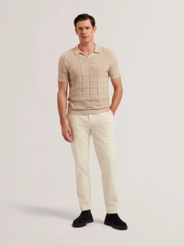 Ruzza Short Sleeve Open Neck Textured Polo<Ted Baker New