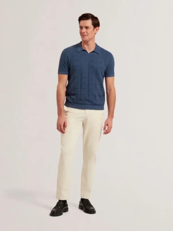 Ruzza Short Sleeve Open Neck Textured Polo<Ted Baker Best Sale