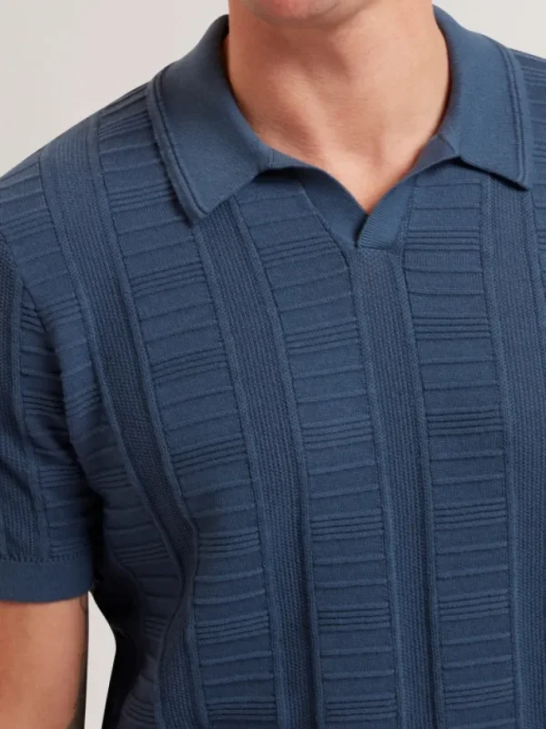 Ruzza Short Sleeve Open Neck Textured Polo<Ted Baker Best Sale