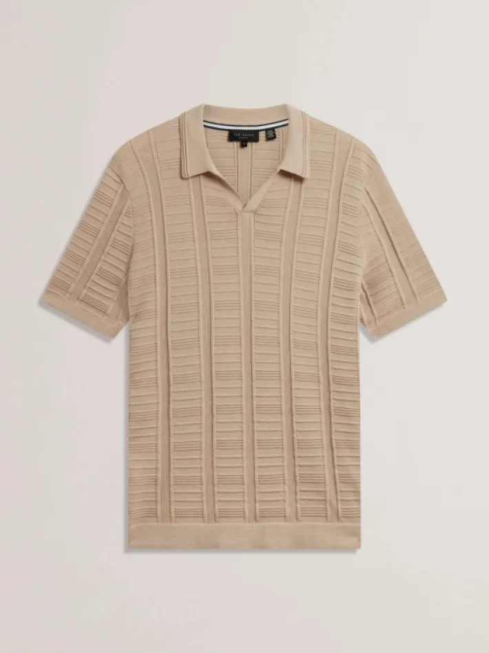 ruzza__short_sleeve_open__4-1.webp Ruzza Short Sleeve Open Neck Textured Polo<Ted Baker New