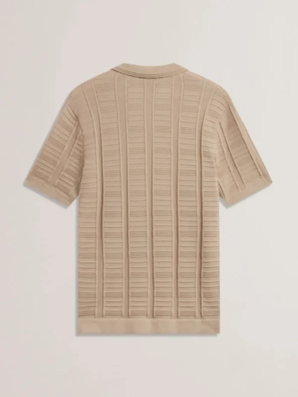 Ruzza Short Sleeve Open Neck Textured Polo<Ted Baker New