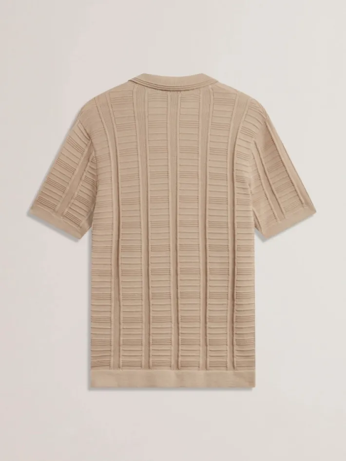 ruzza__short_sleeve_open__5-1.webp Ruzza Short Sleeve Open Neck Textured Polo<Ted Baker New