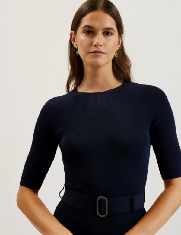Samalee Flippy Hem Knitted Midi Dress With Belt<Ted Baker Best