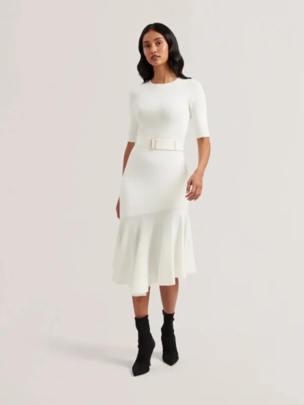 Samalee Flippy Hem Knitted Midi Dress With Belt<Ted Baker Best Sale