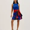 Sandiyy Printed Pleated Mini Dress with Knit Bodice<Ted Baker Hot