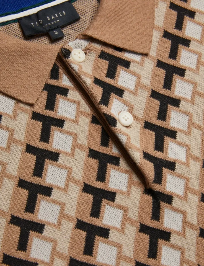 seferry_interlocking_t_ja_2.webp Seferry Interlocking T Jacquard Knitted Polo Shirt<Ted Baker Store