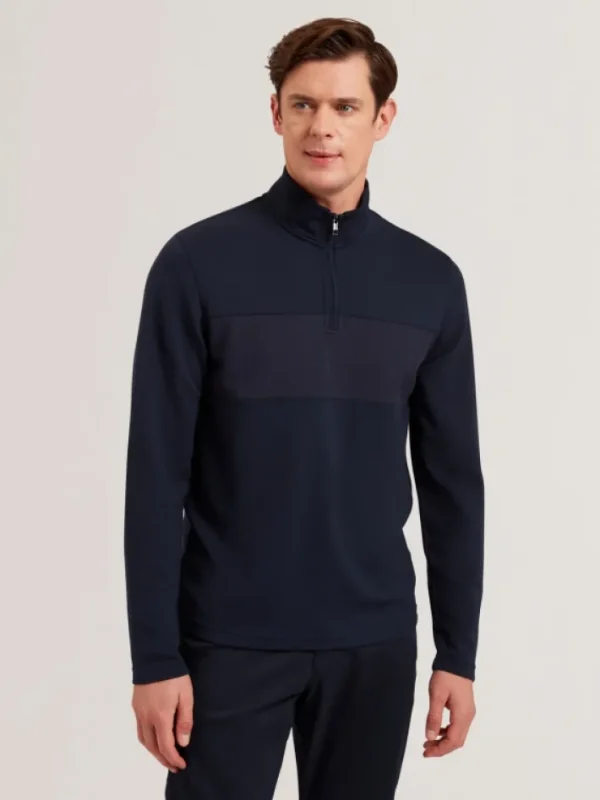 Simonea Textured Panel Half-Zip Modal Sweatshirt<Ted Baker Best