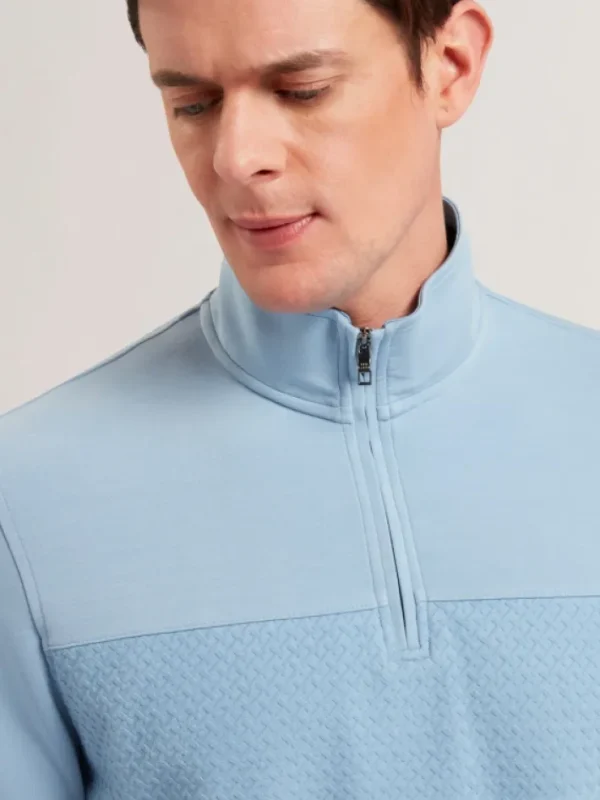 Simonea Textured Panel Half-Zip Modal Sweatshirt<Ted Baker Outlet