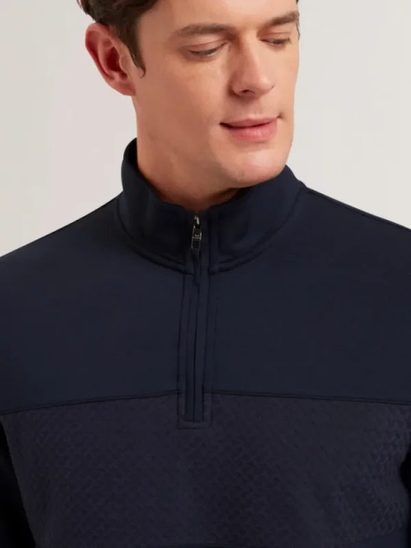 Simonea Textured Panel Half-Zip Modal Sweatshirt<Ted Baker Best