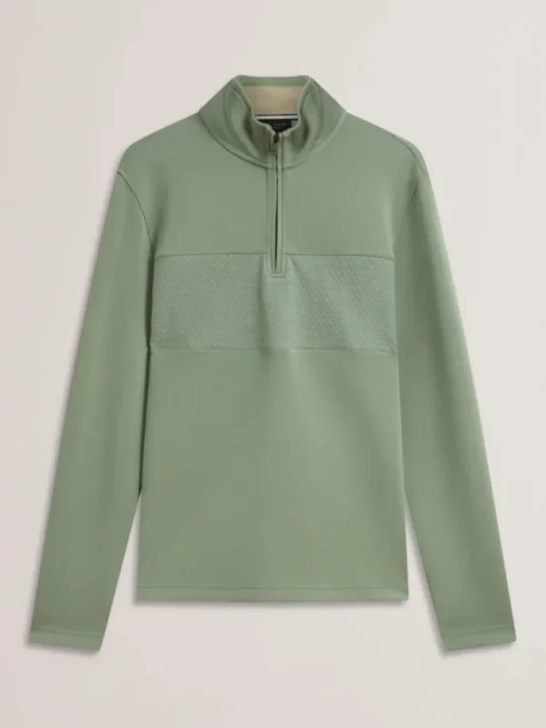 Simonea Textured Panel Half-Zip Modal Sweatshirt<Ted Baker Online