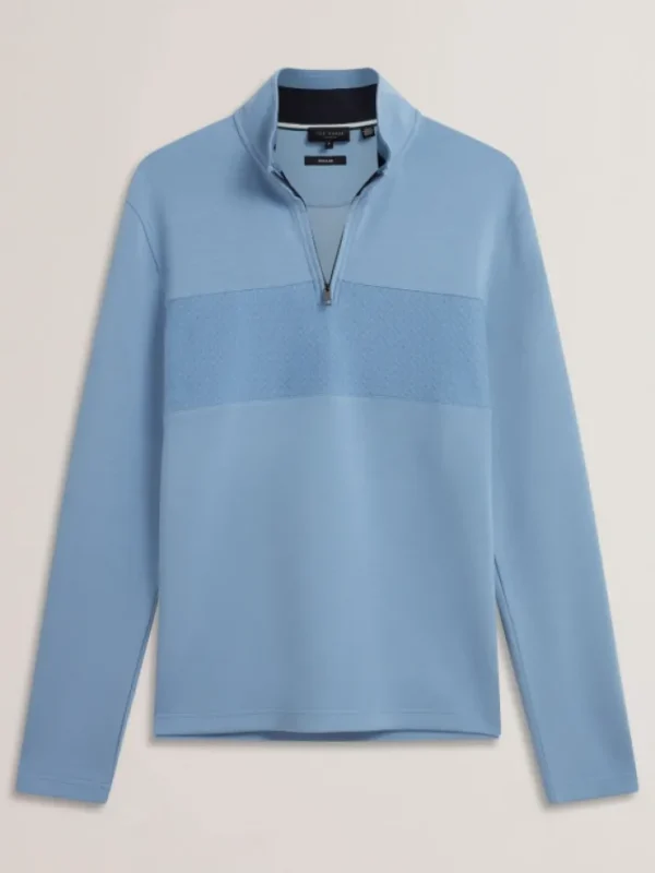 Simonea Textured Panel Half-Zip Modal Sweatshirt<Ted Baker Outlet