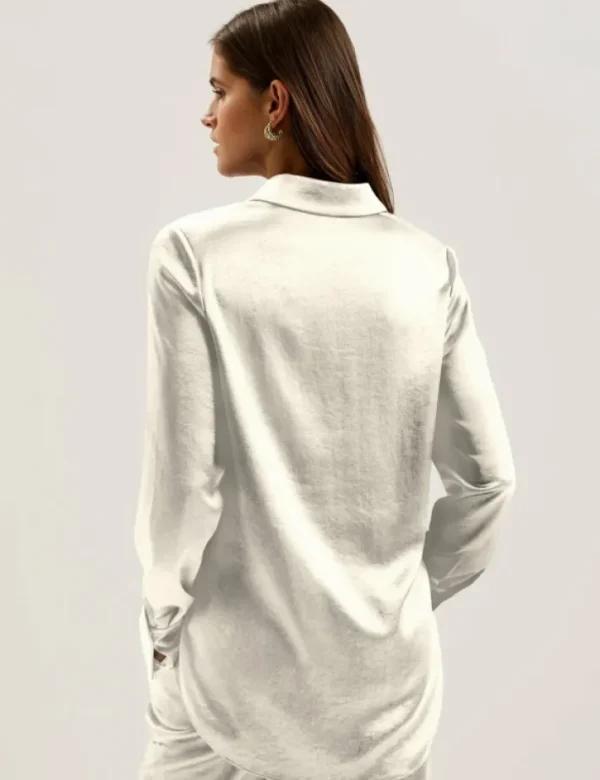 Sonora Satin Longline Covered Placket Blouse<Ted Baker Online