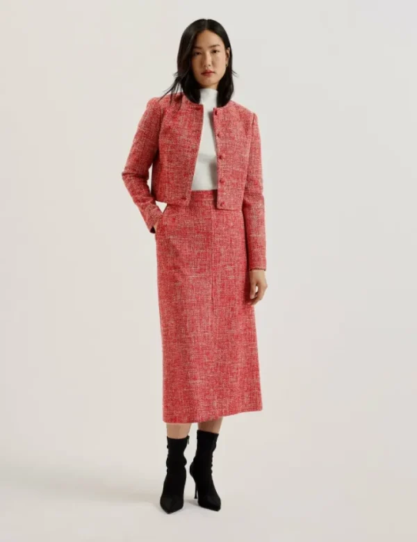 Sumi Cropped Boucle Round Neck Jacket<Ted Baker Hot