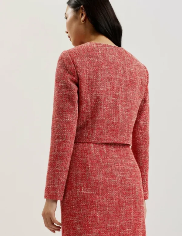 Sumi Cropped Boucle Round Neck Jacket<Ted Baker Hot